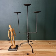 Vtg Wrought Iron Candelabra