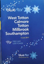 Bluestar Southampton bus timetable booklet -  routes 11 &12 - June 2017