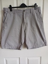 Maine Men's Chino Short Light Grey Size W38 Good Condition Used