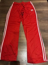 Adidas Firebird Tracksuit Pants Red Medium New Without Tags Shiny Classic Retro
