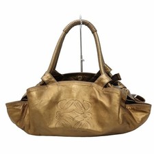 LOEWE Anagram Logos Handbag Nappa Aire Shoulder Hand Bag Brown Used From Japan