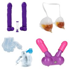 Cum Face Duel Pump Action Penis Adult Party Game Drinking Ice Luge Beer Boobs UK