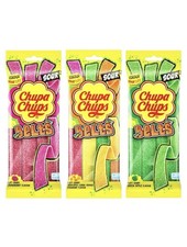 Chupa Chups Sour Belts Strawberry, Mixed Fruit, Green Apple Flavour Sweets, 90g
