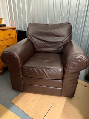 Used dark brown leather