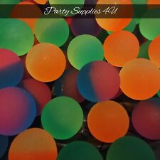 4 x Rainbow Frosty Bouncy Jet Balls Party/Bag/Filler/Stocking/Cat/Toys/Kids/27mm