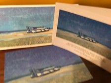 3 Hoverlloyd greeting cards postcard hovercraft Goodwin sands souvenir artist 