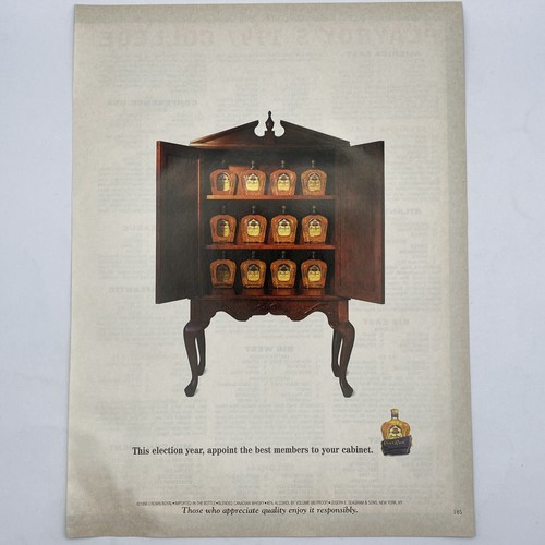 1996 crown royal whiskey - crown, print