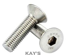 M8 (8mmØ) COUNTERSUNK SCREWS A2 STAINLESS STEEL ALLEN KEY HEXAGON SOCKET BOLTS