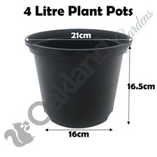 Black Plastic Plant Pots 1 2 3