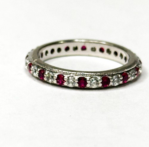 Sterling silver red - red, white
