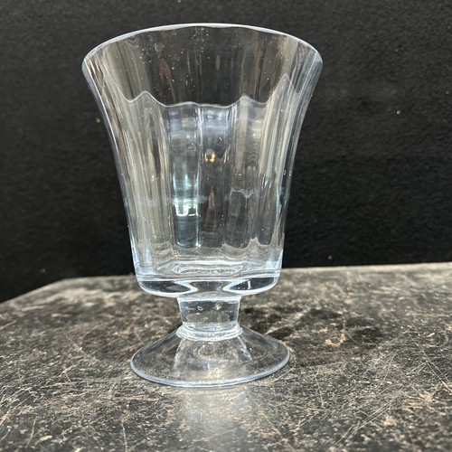Large vintage glass footed