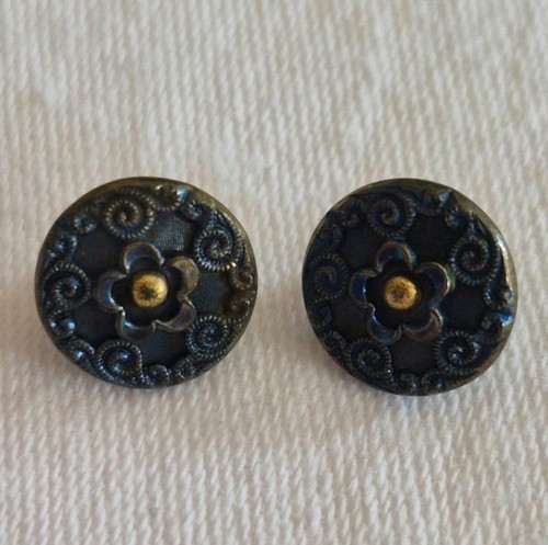 Pair antique victorian black - antique,