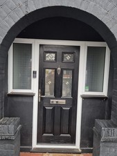 UPVC Front Door, Frame And Side Windows
