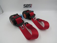 MERCEDES W176 REAR SEAT BELTS 2013-17 A CLASS AMG RED FABRIC 