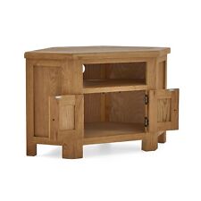 Rustic Oak Corner TV Stand