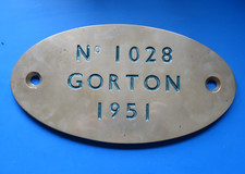 BR Class 76 Worksplate No 1028 Gorton 1951