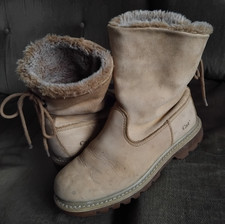 CATERPILLAR CAT 'BRUISER' FUR LINED PULL ON CHUNKY BOOTS SIZE  7 EU 40