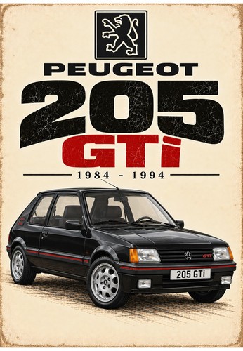 Peugeot 205 gti poster classic - gti,