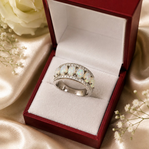 White opal zirconia - white,