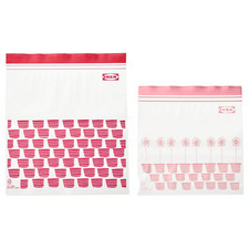 IKEA ISTAD 50 Resealable Zip Food Storage Freezer Bags 1.2L & 2.5L Reusable