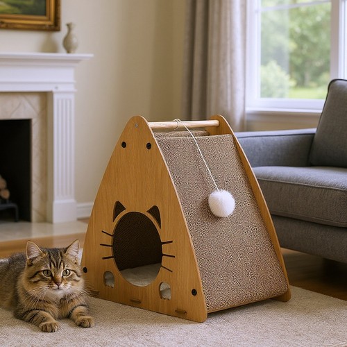 Pet scratcher lounge bed cat - scratcher,
