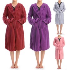 Men Women Soft Bath Robe Hooded Blanket Bathrobe Dressing Gown Sleepwear S-3XL