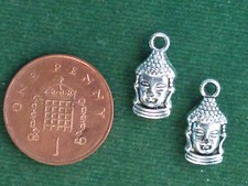 10 Buddha Head Charms -