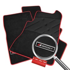 To fit Mazda 3 (2nd gen) Car Mats 2009 - 2013 in Black & Sport Logo