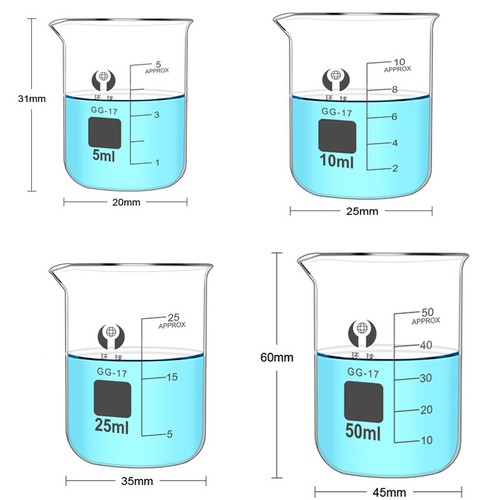 1set borosilicate glass - 1set,