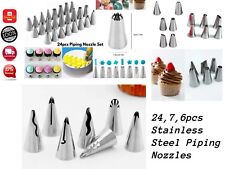 24/7/6 ICING PIPING NOZZLE TOOL SET PASTRY CAKE CUPCAKE SUGARCRAFT DECORATING