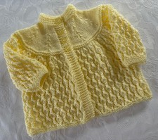 New Hand Knitted Girl's Lemon