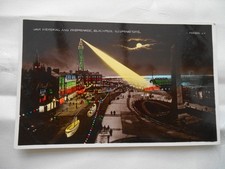 WAR MEMORIAL AND PROMENADE BLACKPOOL ILLUMINATIONS RP POSTCARD