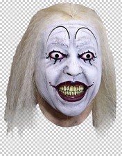 MASK WITH HAIR EVIL GRINNING