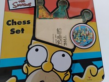 The Simpsons Chess Game Set in Collectable Tin Cardinal Games Vintage, VGC
