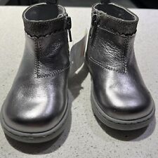 Chicco Size 22 uk 5 & 1/2 Silver Girls  Boots Brand New
