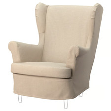 Wingback Chair Cover Beige