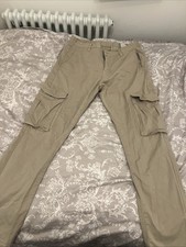 ZARA CARGO PANTS BEIGE SIZE S