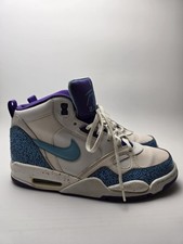 Nike AIR Flight 2013 Mid Trainers Poison Dart Frog Blue Purple UK Size 8