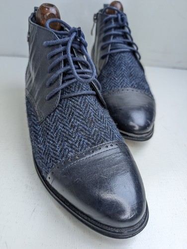 Snow paw navy leather - snow,