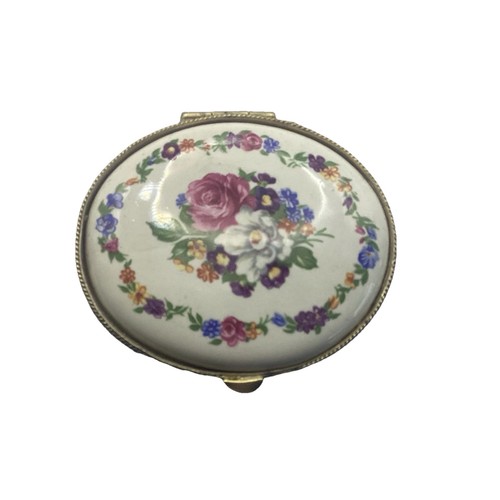 Vintage trinket box pill pot - box,