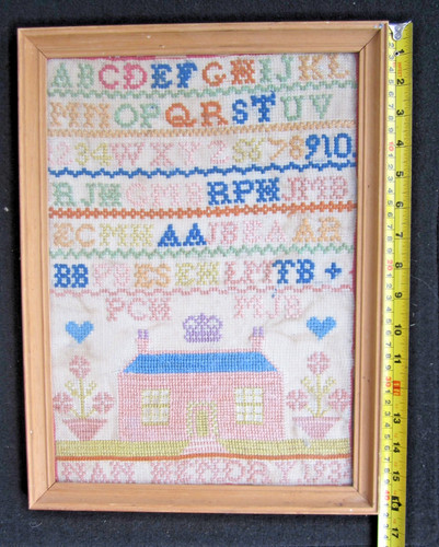 Antique cross stitch sampler - antique,