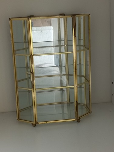 Vintage brass glass - vintage,