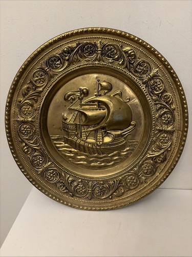 Vintage brass embossed wall - vintage,