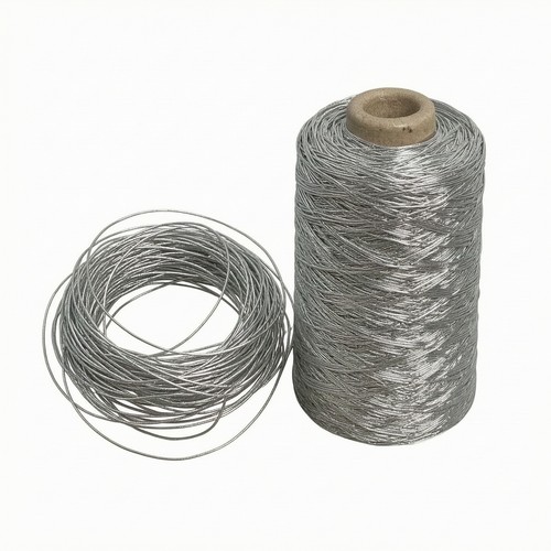Core wrapped metallic yarn - core-wrapped,