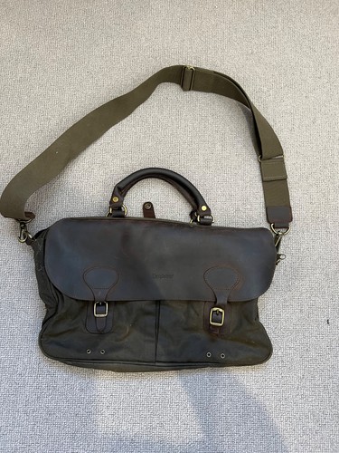 Barbour wax cotton laptop bag - barbour,