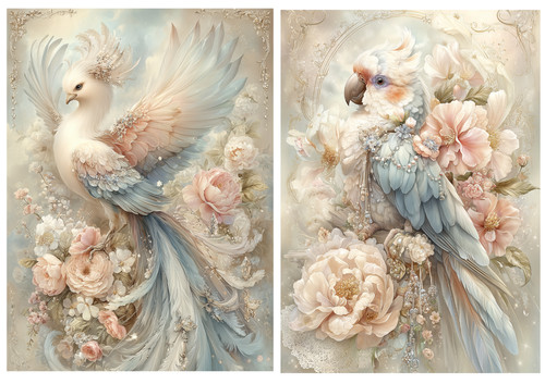 Vintage fairy tale birds - vintage,