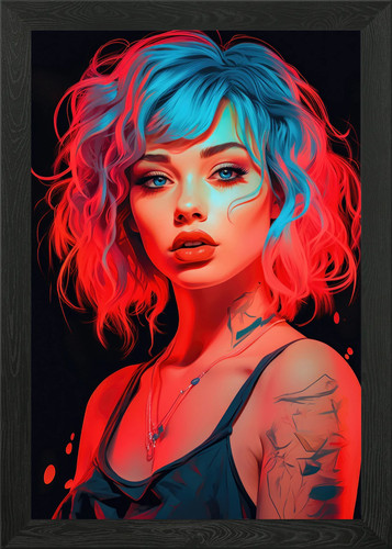 Beautiful woman framed wall - framed,