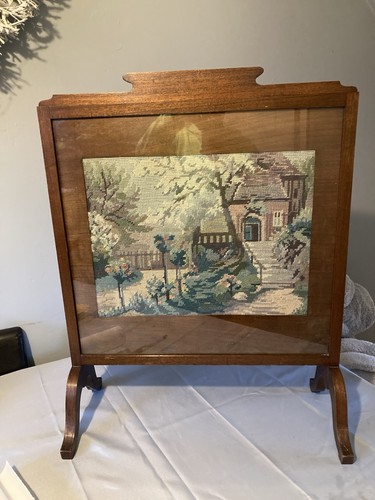 Vintage oak framed tapestry - vintage,