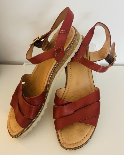 Pikolinos red leather ankle - red,