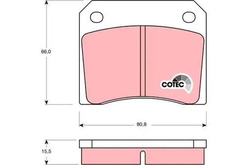 Brake pads gdb557 trw - brake,
